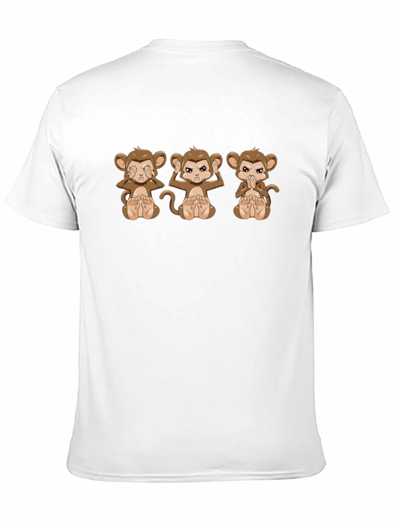 Hear No See No Speak No Evil Monkey Graphic Tee - 11