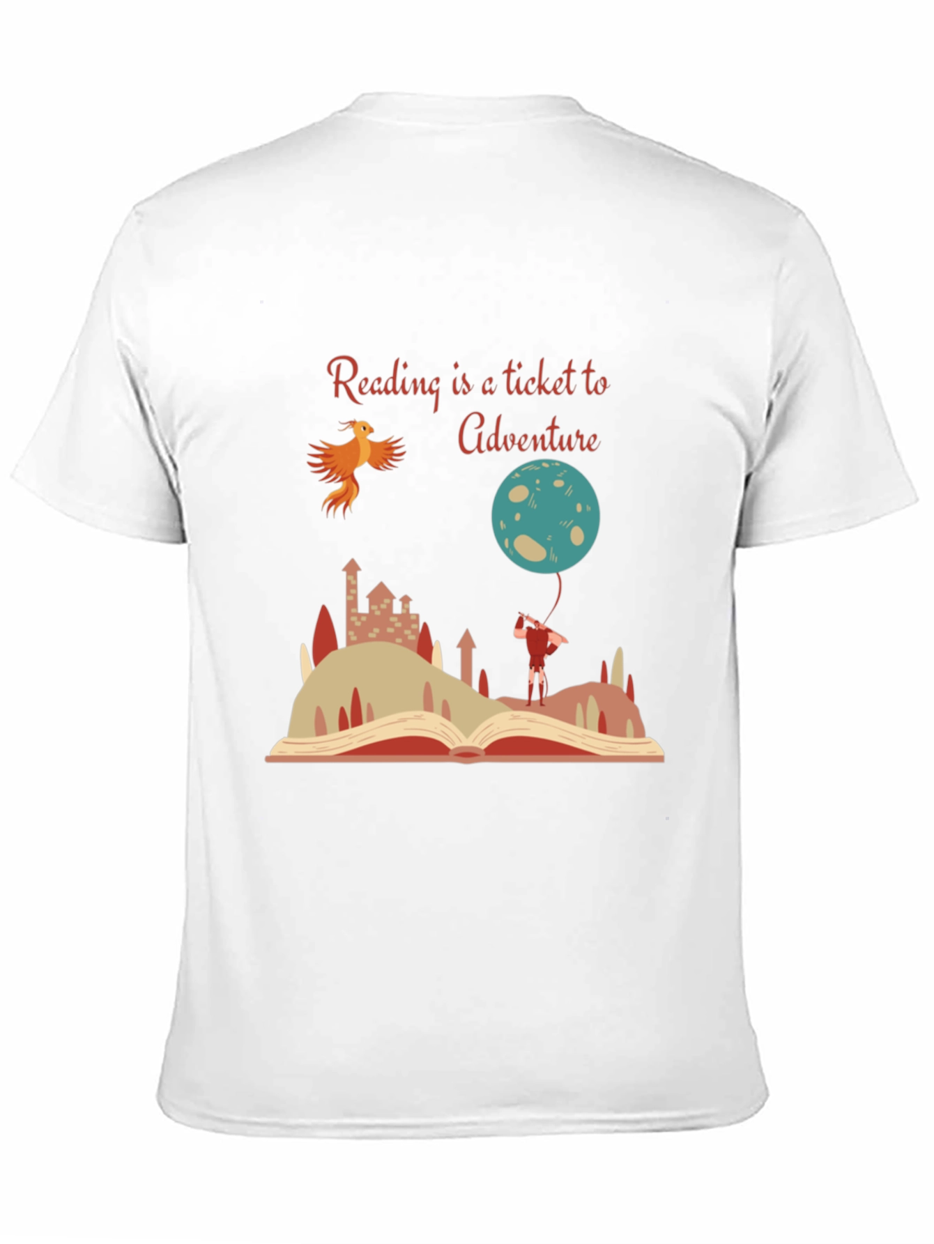 Black Reading Adventure Tee - Book Lover's T-Shirt view 11