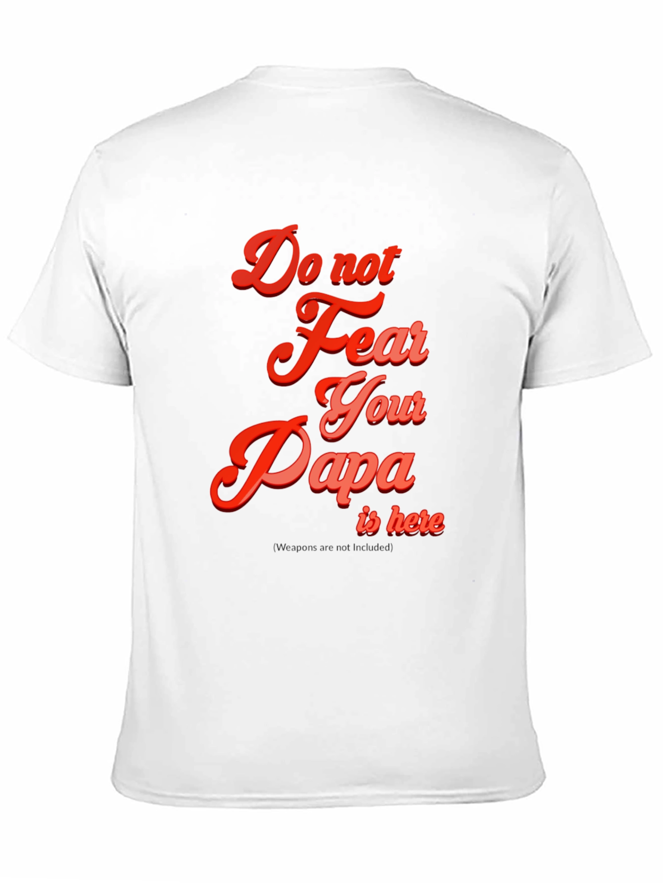 Black Do Not Fear Papa T-Shirt - Black Cotton Blend view 11