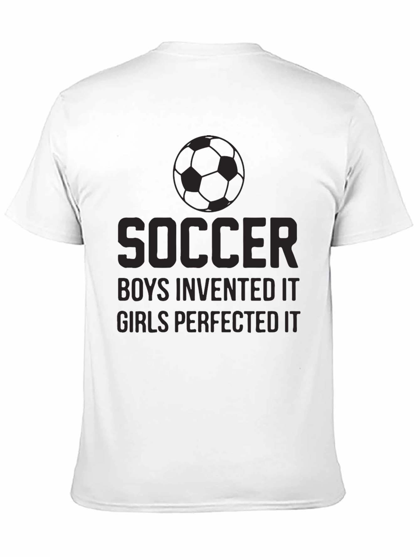 Black Soccer Boys Invented It T-Shirt view 11