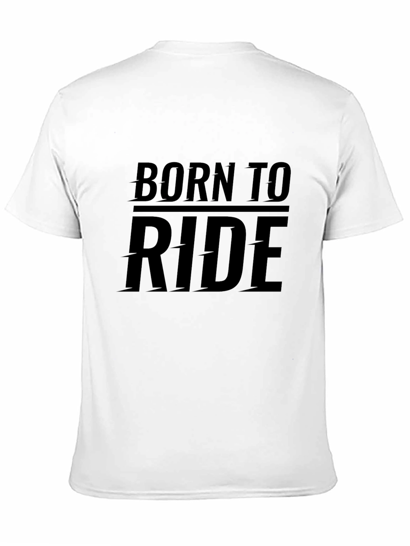 Black Born to Ride Graphic Tee - Black Cotton Comfort view 11