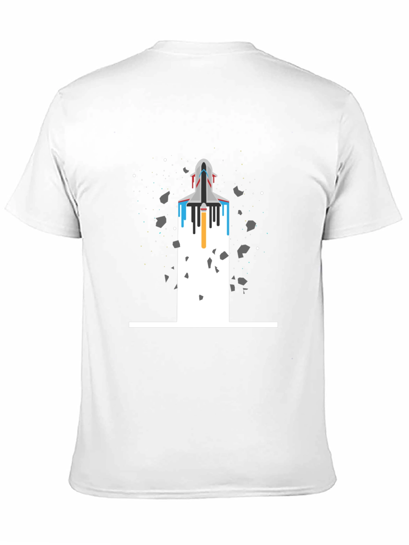 Black Space Shuttle Launch T-Shirt view 11