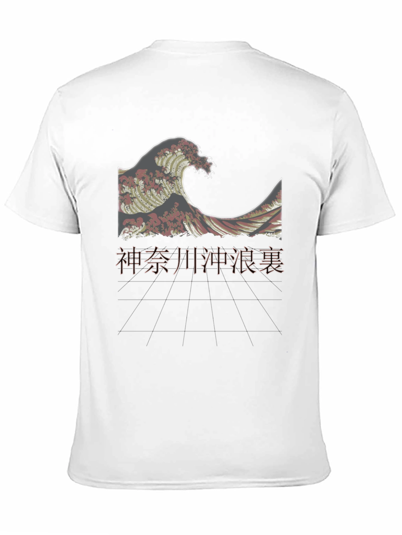 Black Great Wave Kanagawa Black T-Shirt view 11