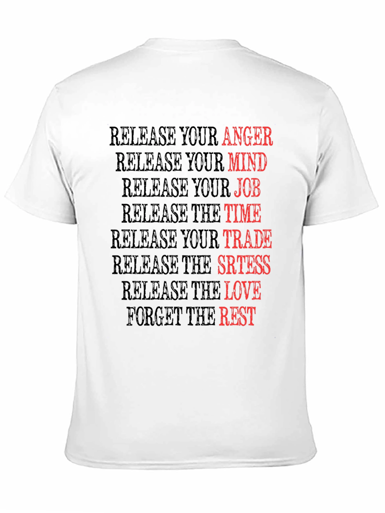 Black Release Your Anger Graphic T-Shirt view 11