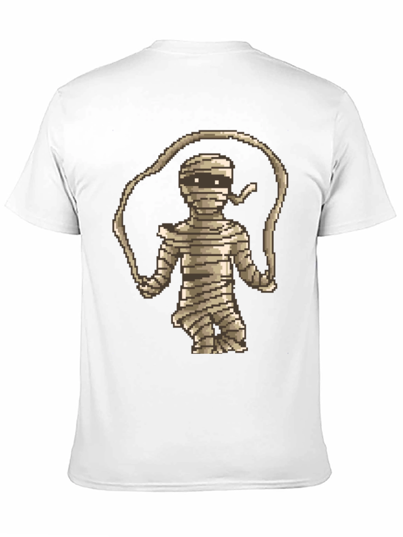 Black Pixel Mummy T-Shirt - Retro Gaming Style view 11