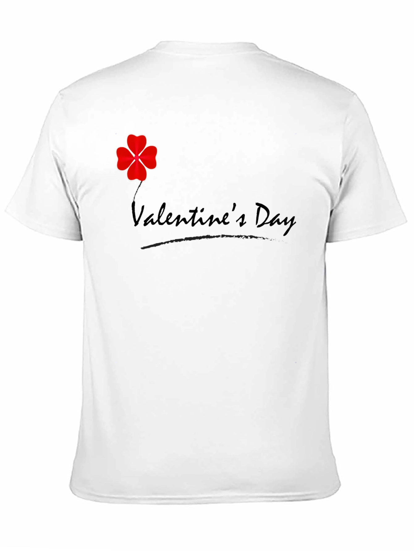 Black Valentine's Day Clover T-Shirt - Men's Black Tee view 11