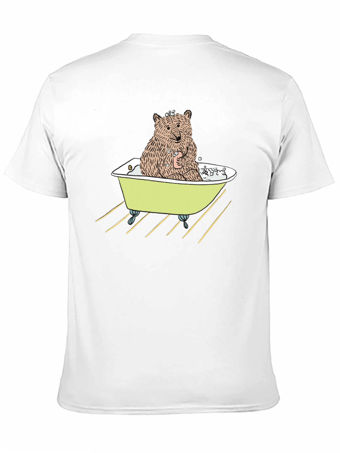 Black Bear in Bathtub Graphic Tee view 11