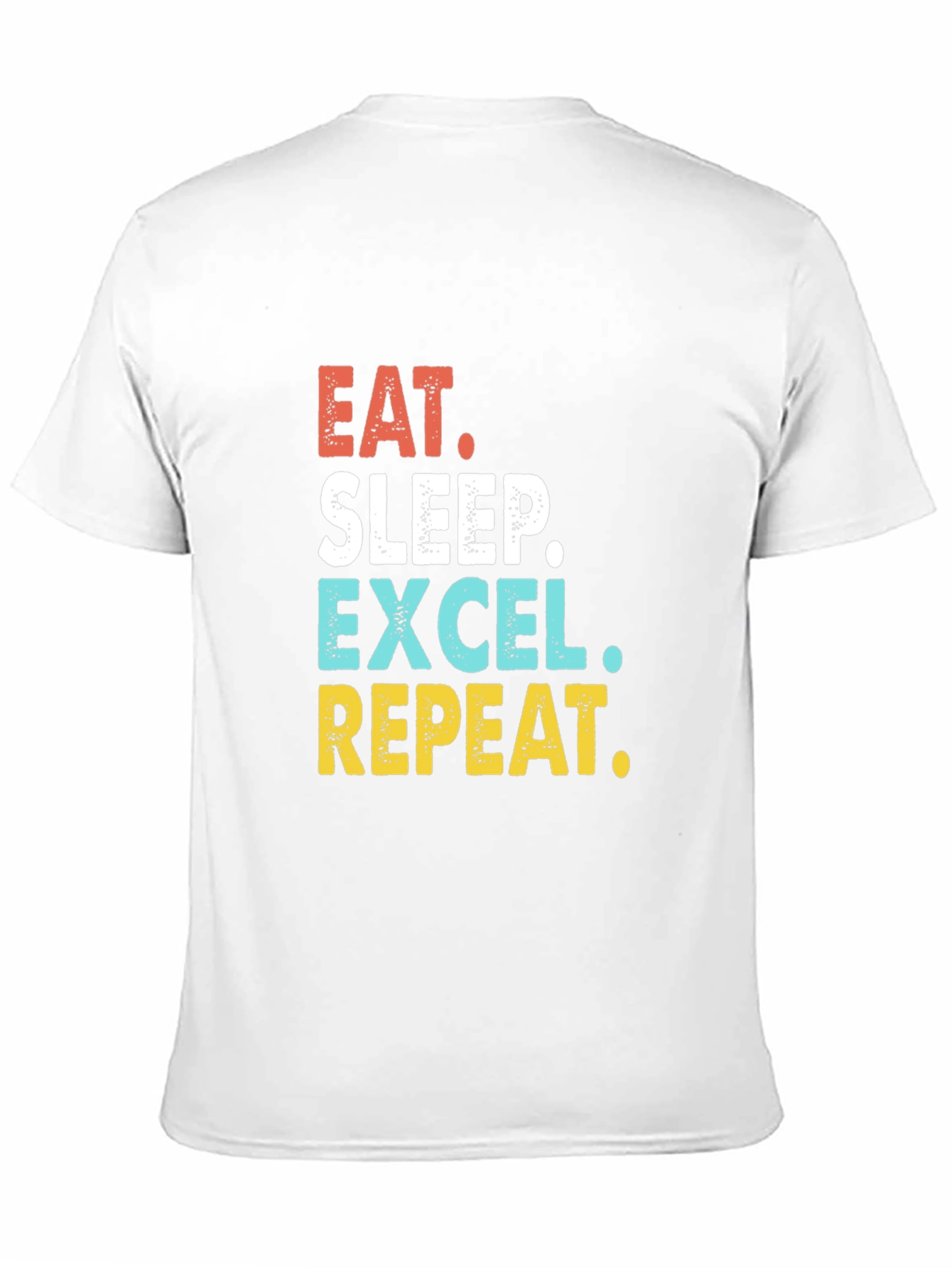 Black Eat Sleep Excel Repeat T-Shirt view 11