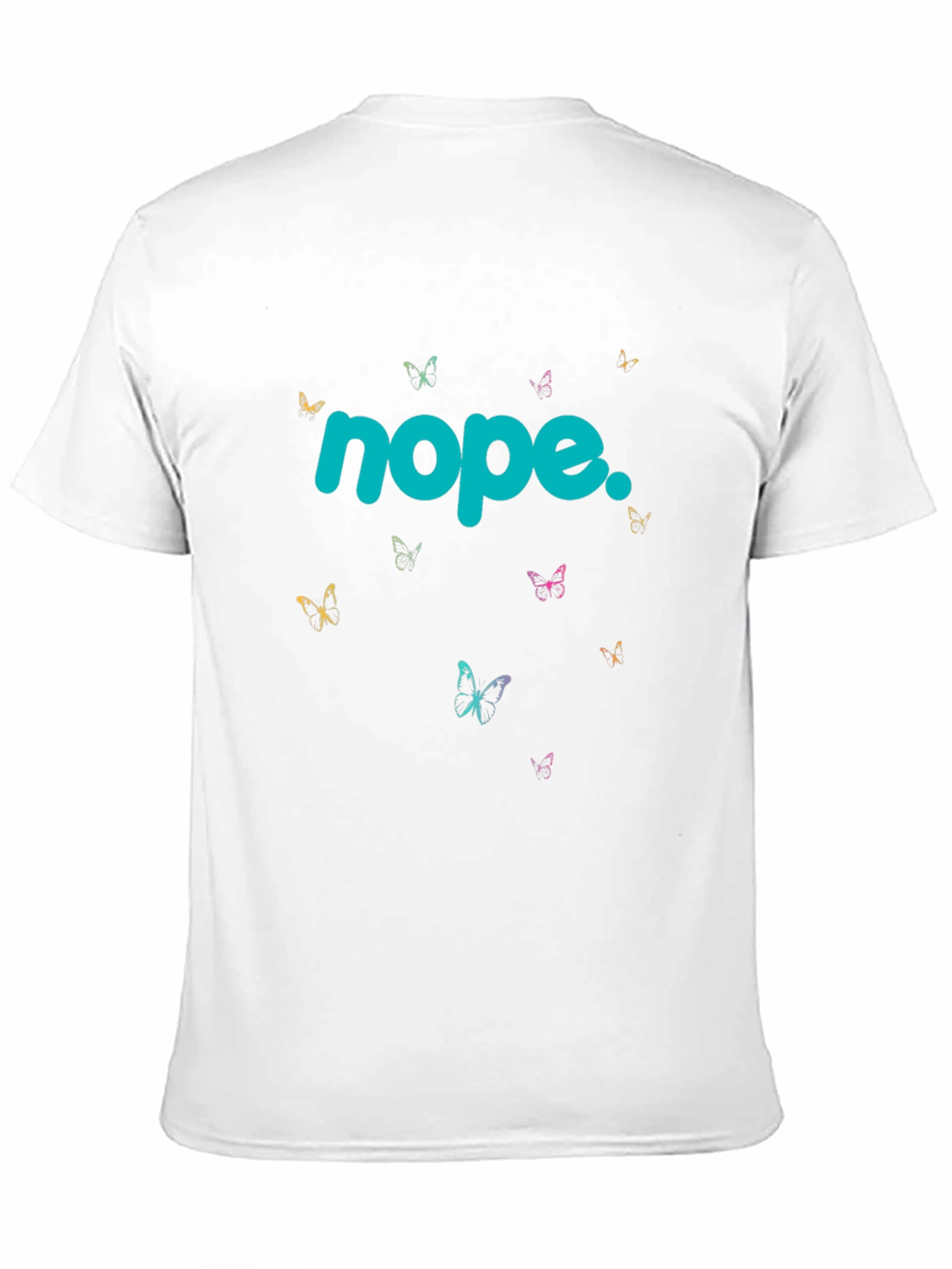 Black Nope Butterfly Graphic T-Shirt - Casual Black Tee view 11