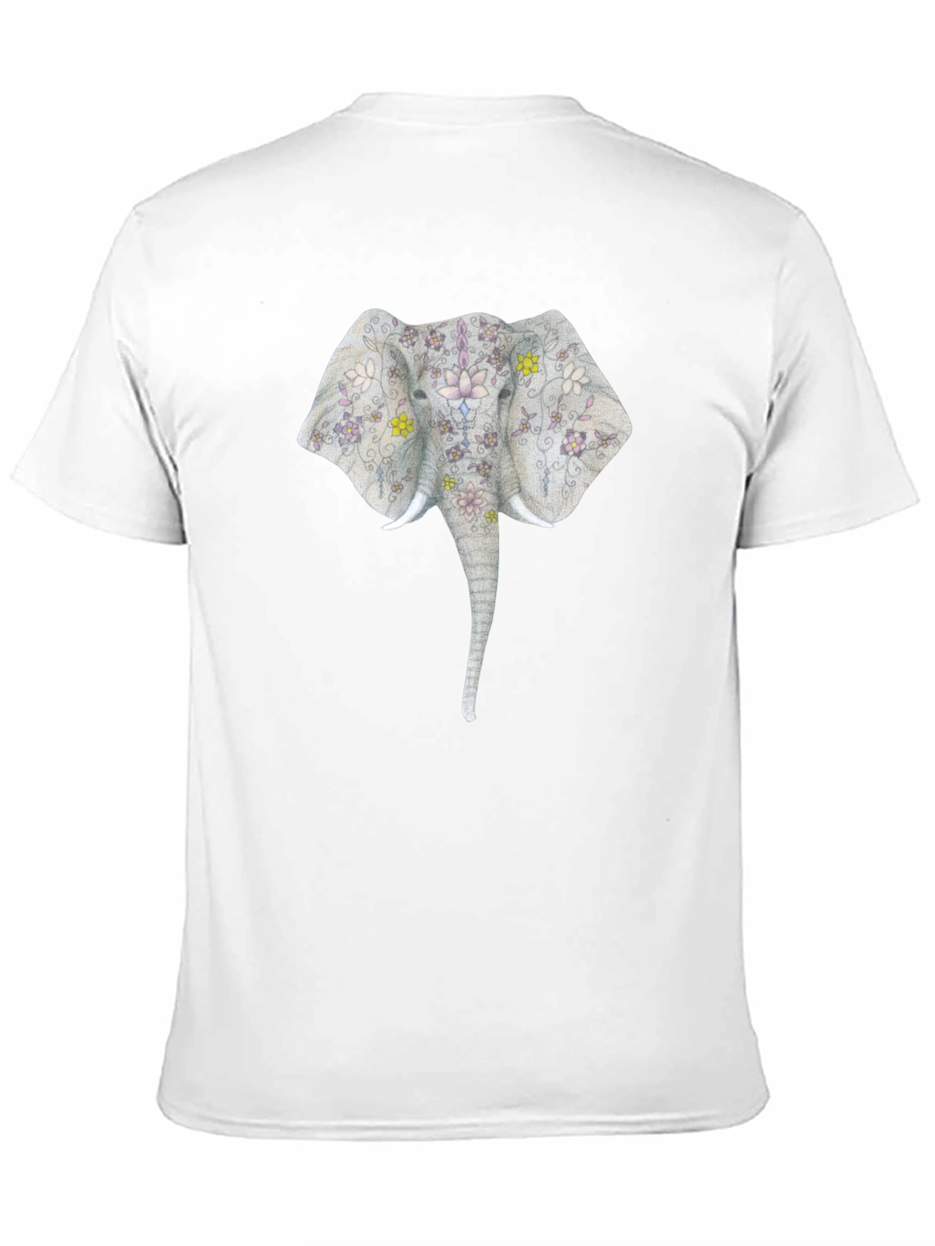 Black Floral Elephant Graphic T-Shirt view 11