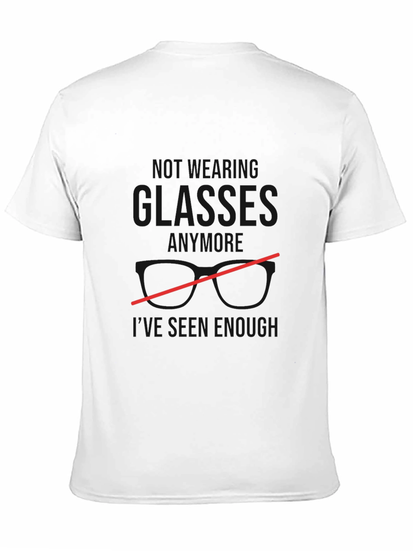 Black Funny "Wearing Glasses" Graphic Tee for Men view 11