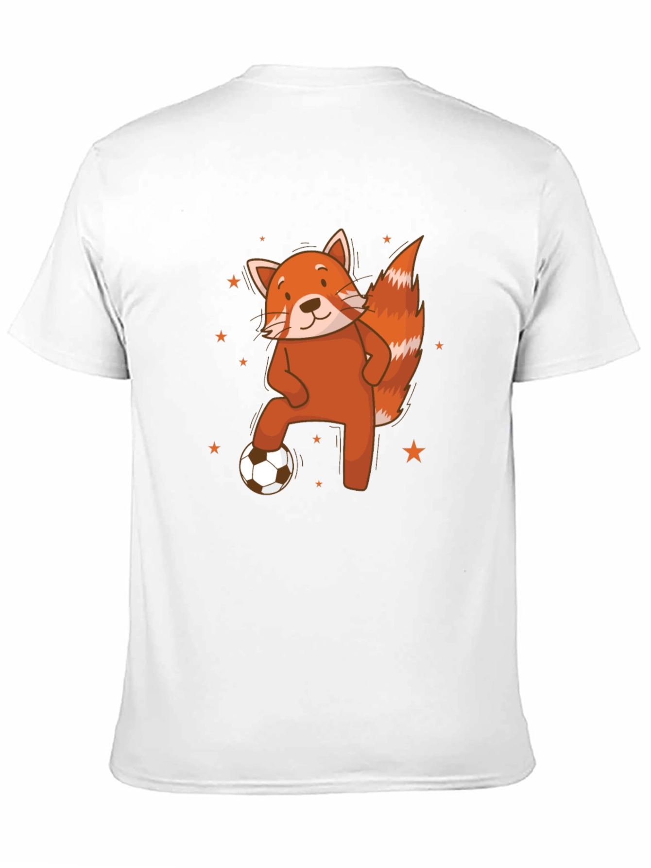 Black Red Panda Soccer T-Shirt - Cute Animal Tee view 11