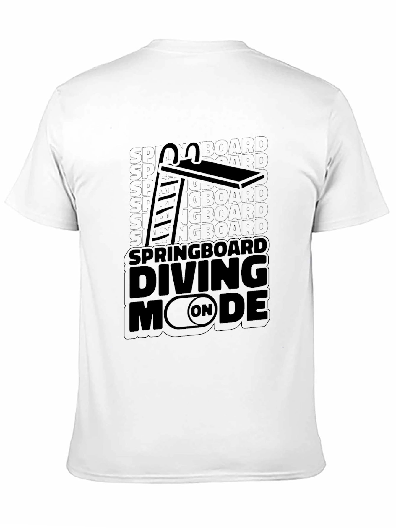 Black Springboard Diving Mode On T-Shirt view 11