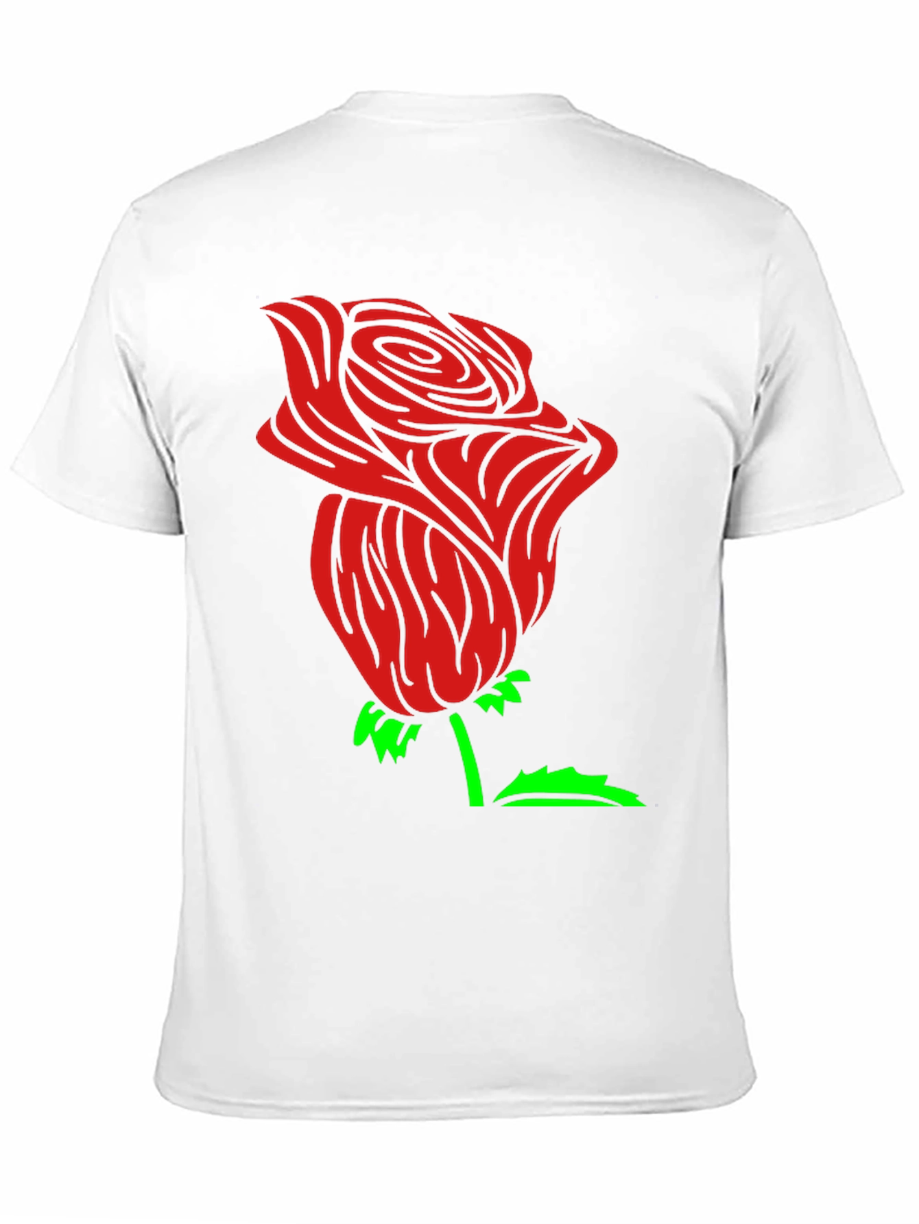 Black Red Rose Graphic Black Tee Shirt view 11