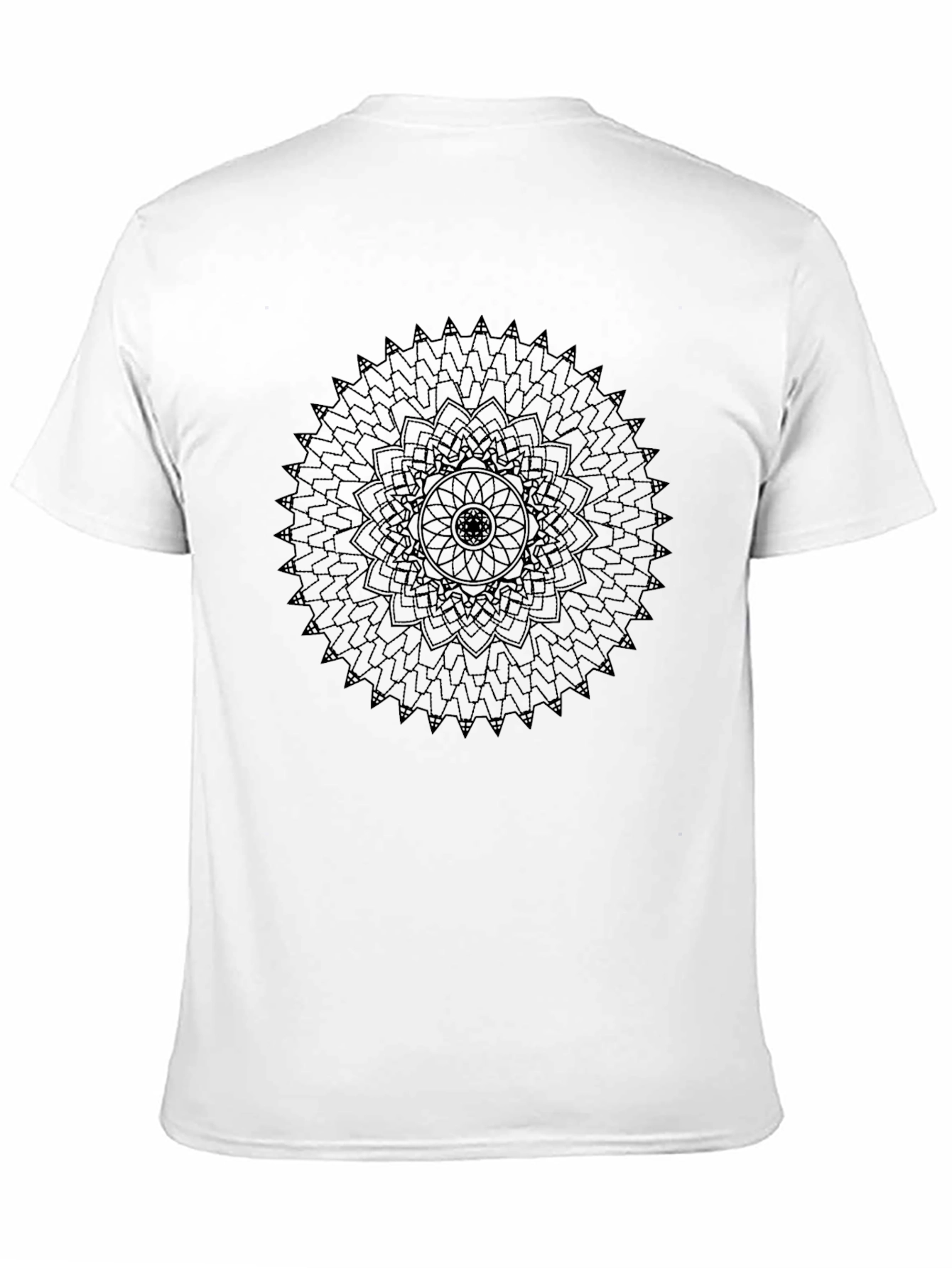 Black Mandala Graphic Print Black T-Shirt view 11