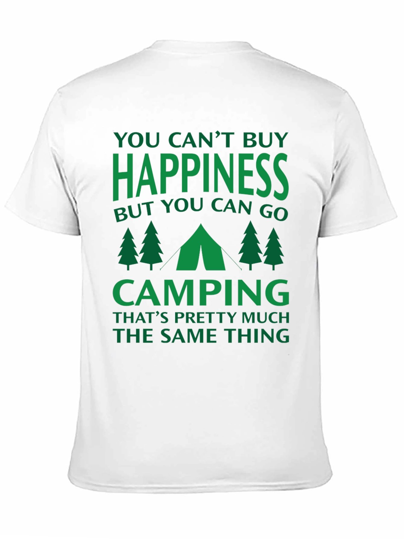 Black Camping Happiness Graphic Tee view 11