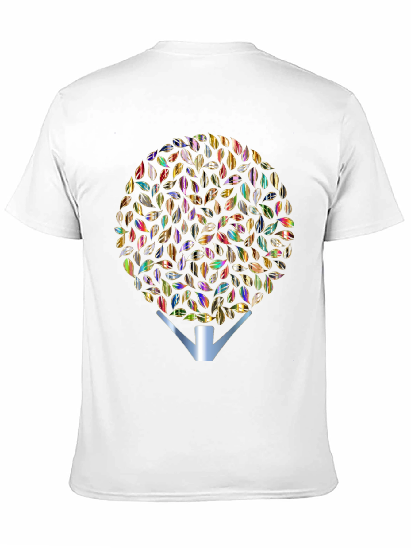 Black Leafy Tree Graphic Tee - Stylish Men's Black T-Shirt view 11