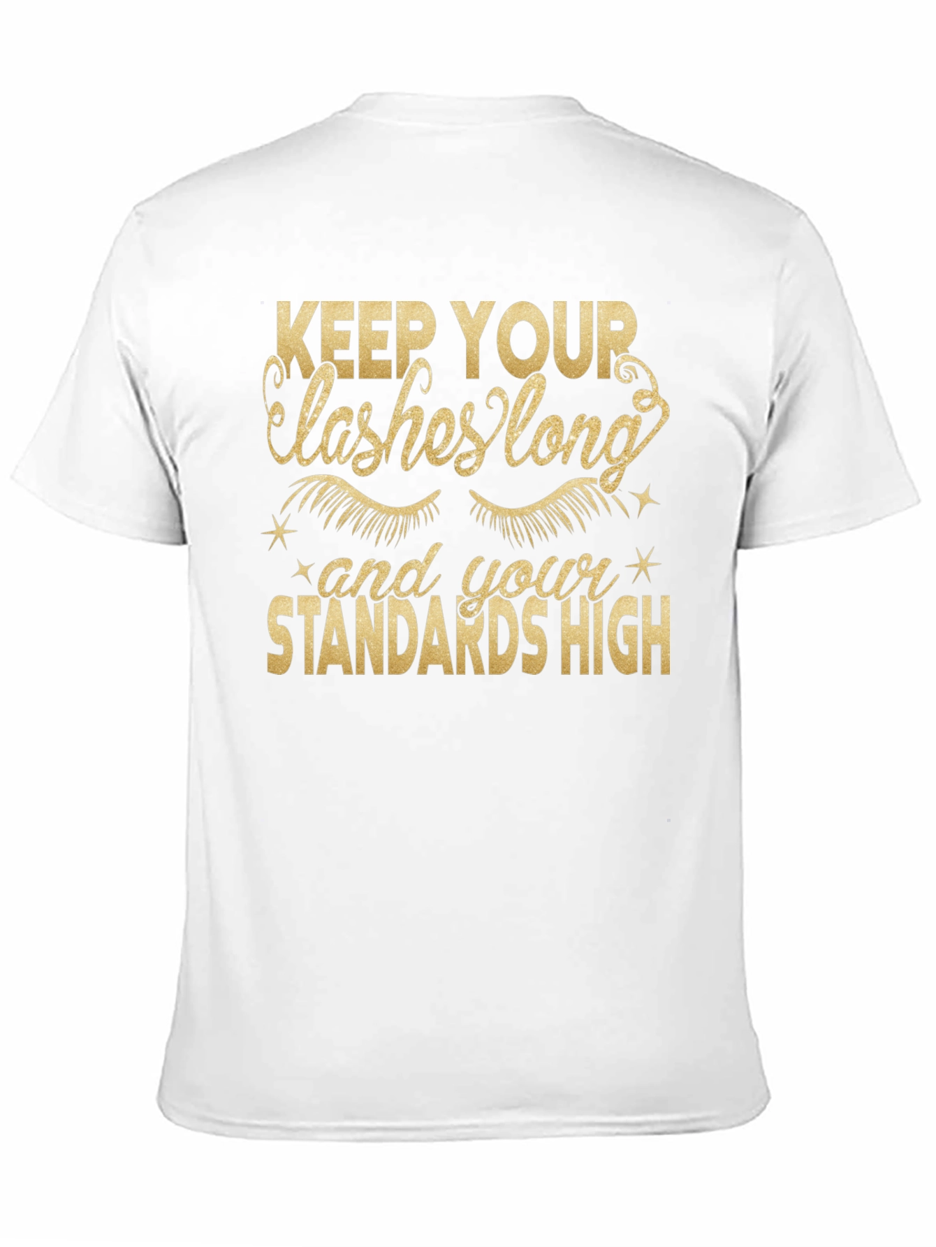 Black Keep Your Lashes Long Graphic Tee view 11