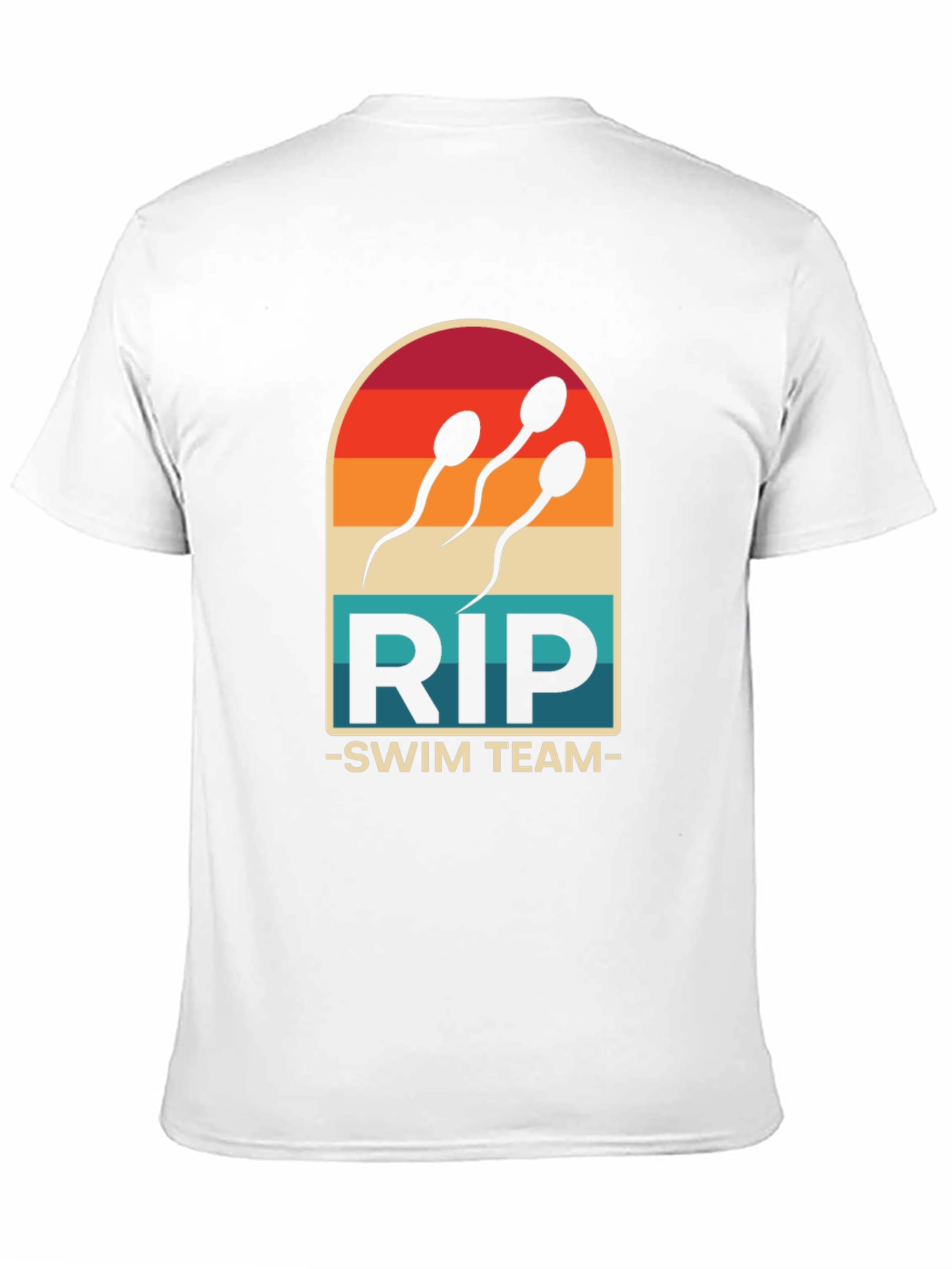 Black RIP Swim Team T-Shirt - Funny Sperm Design Tee view 11