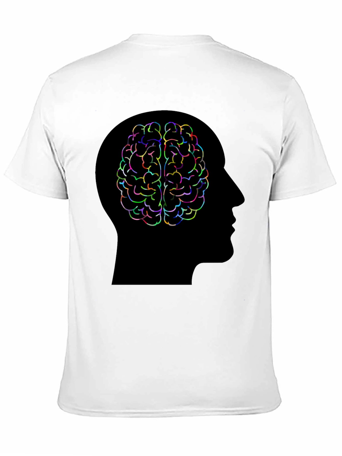 Black Brain Power T-Shirt - Colorful Mind Design view 11