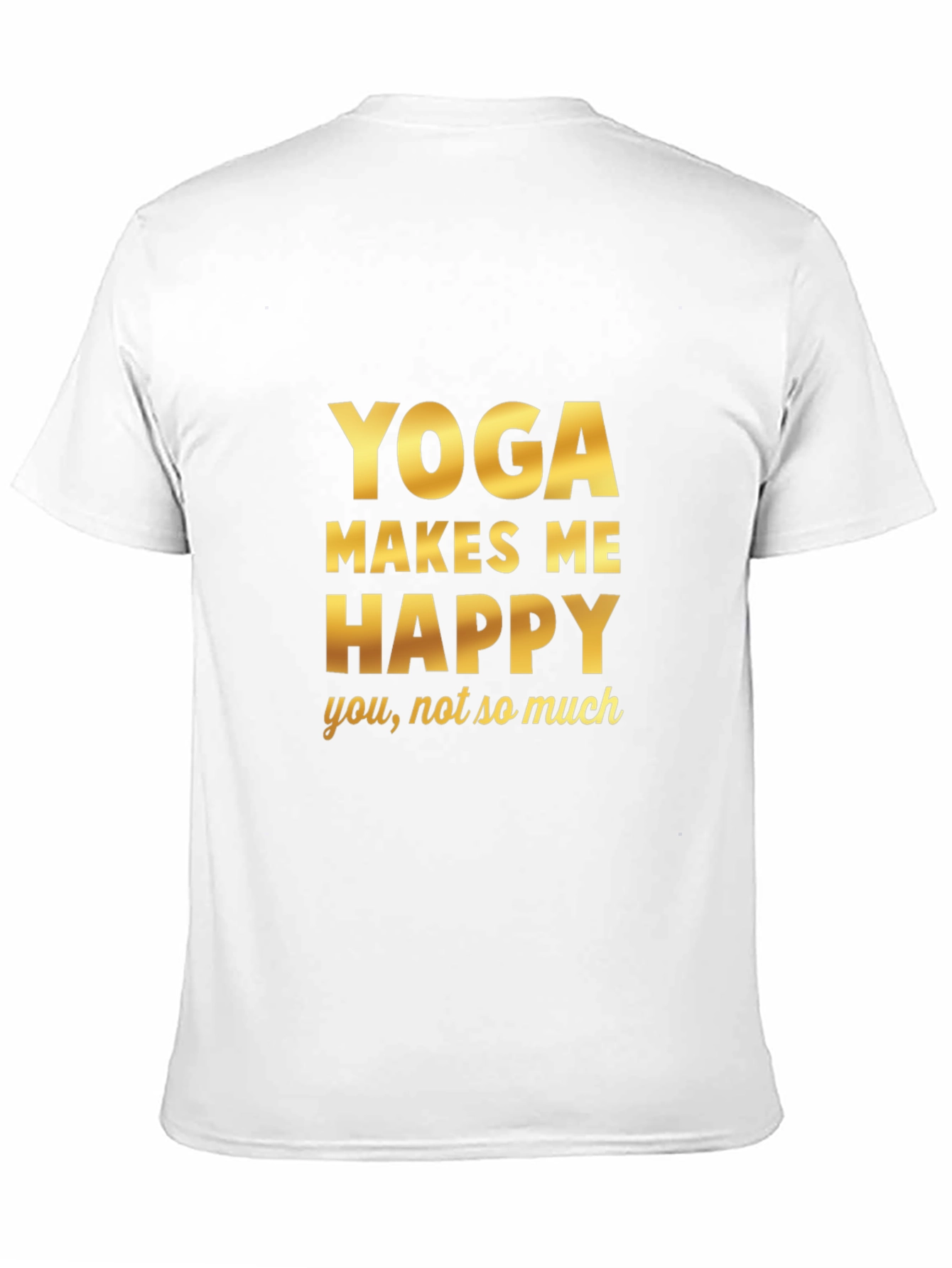 Black Yoga Makes Me Happy T-Shirt view 11