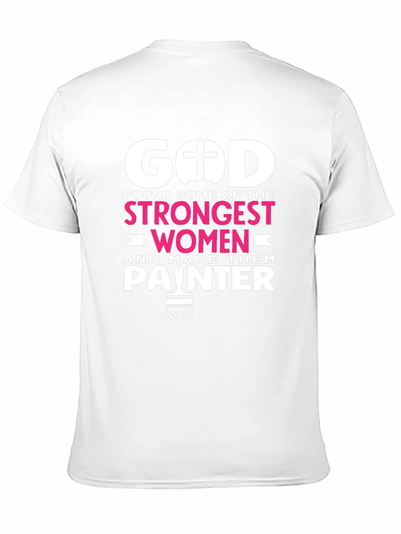 Black Strong Women Painter T-Shirt view 11