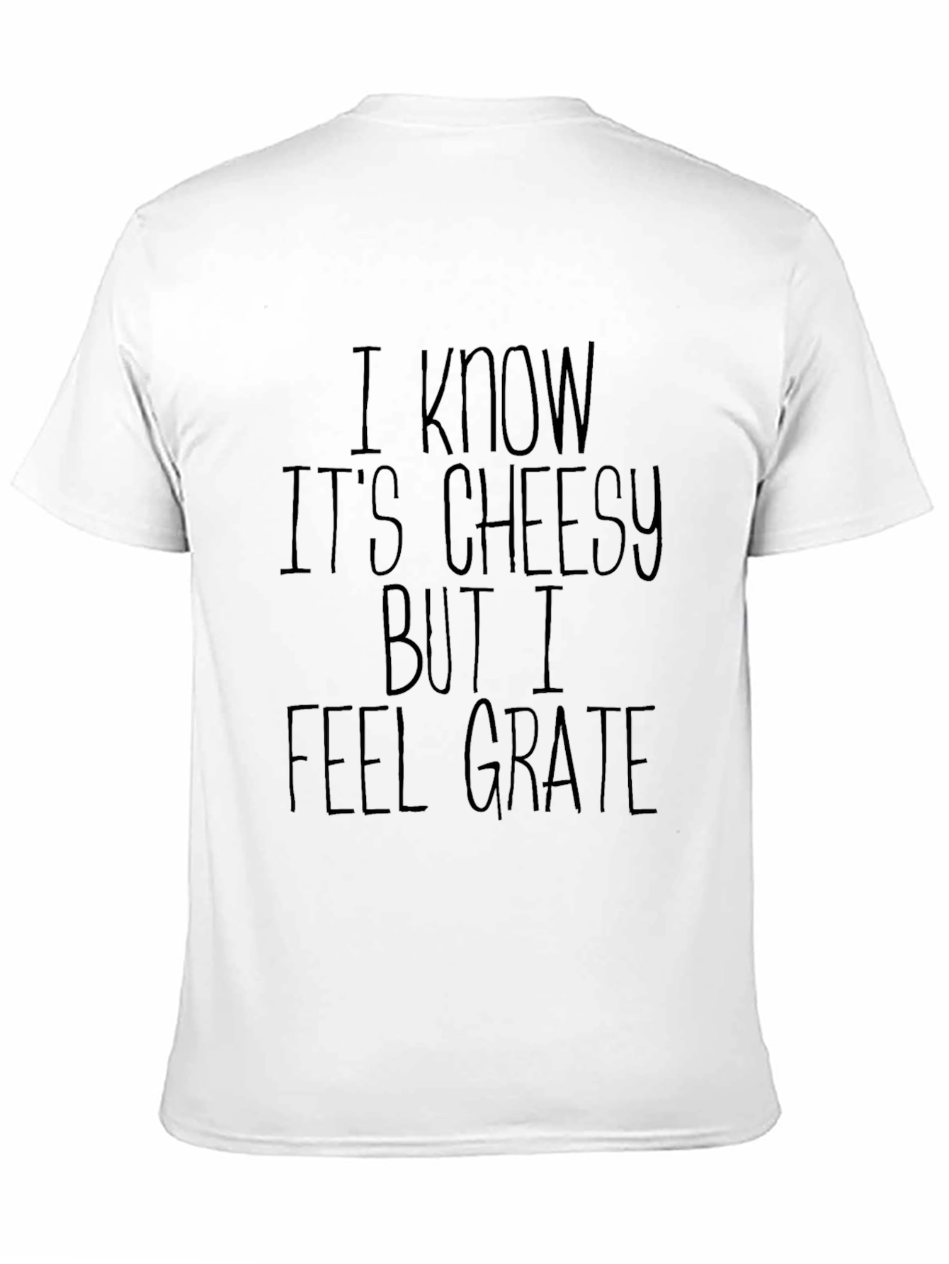Black Cheesy Grate Pun T-Shirt - Black view 11