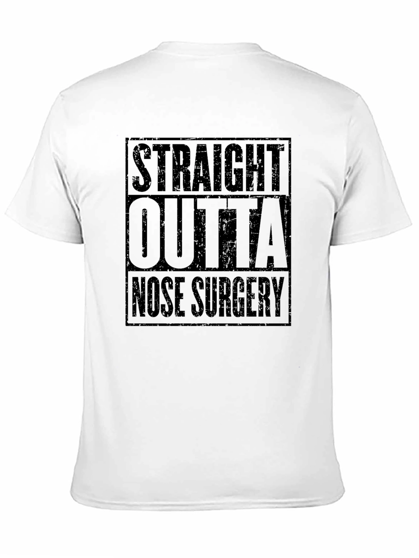 Black Straight Outta Nose Surgery T-Shirt - Funny Recovery Tee view 11