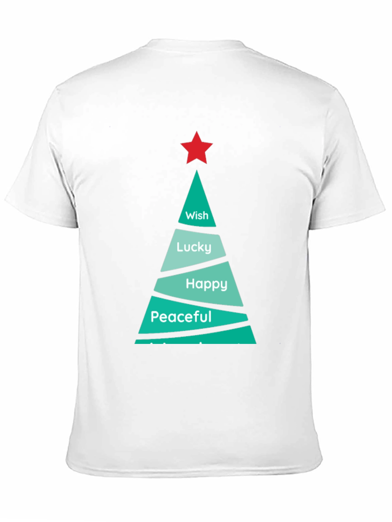 Black Festive Christmas Tree Wish T-Shirt view 11