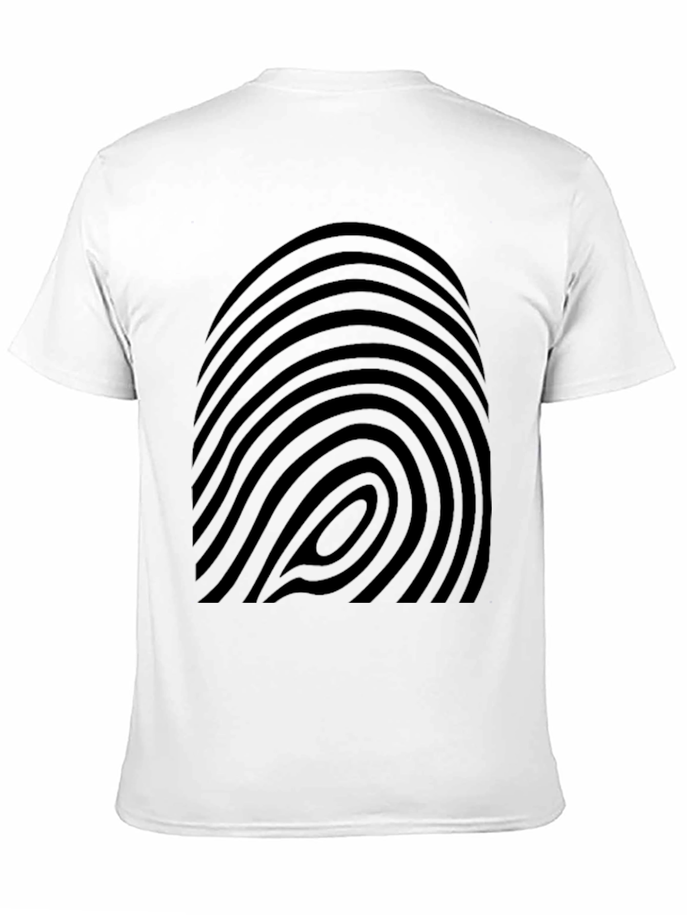 Black Fingerprint Graphic Black T-Shirt view 11
