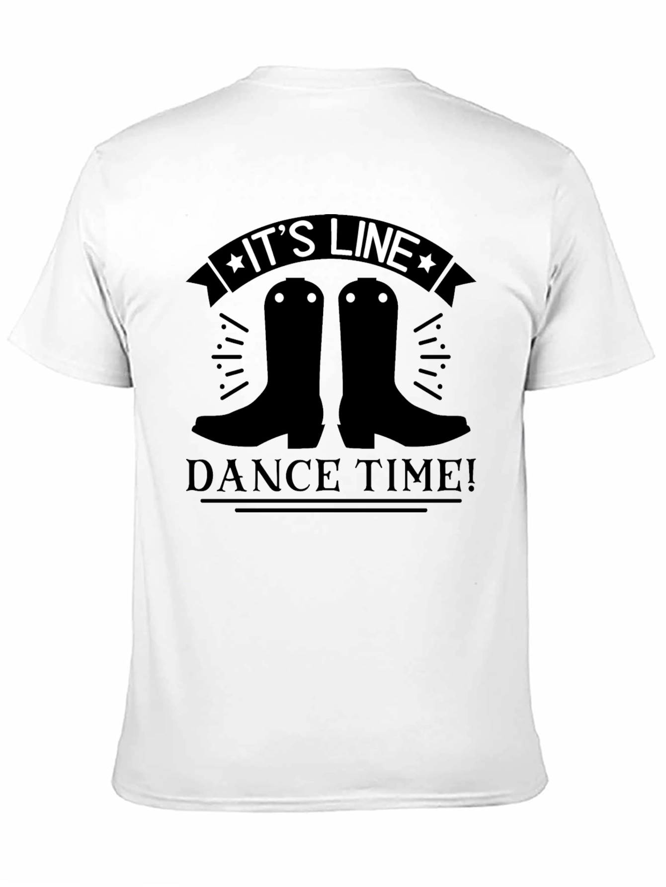 Black Line Dance Time T-Shirt - Country Western Style view 11