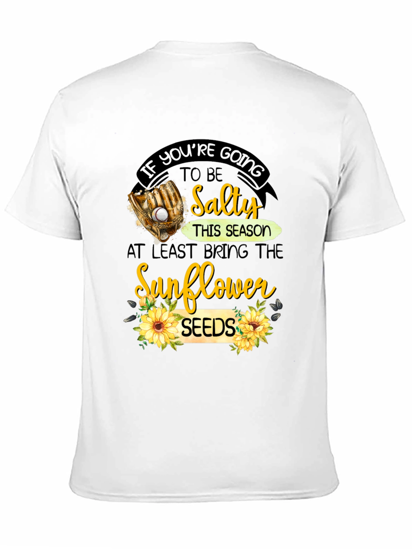Black Salty Sunflower Seeds Graphic T-Shirt view 11
