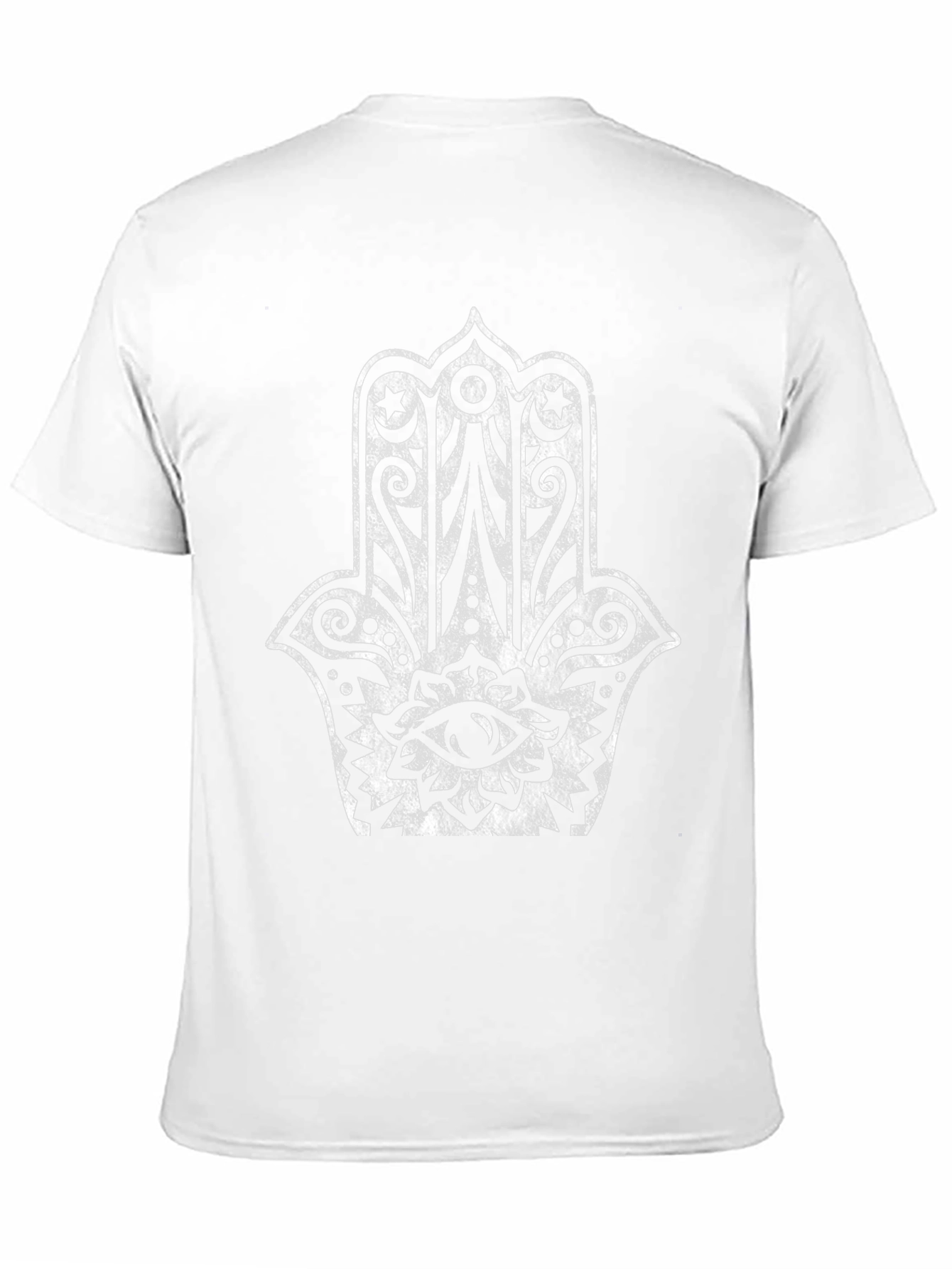 Black Hamsa Hand Graphic Tee - Black Cotton Blend view 11
