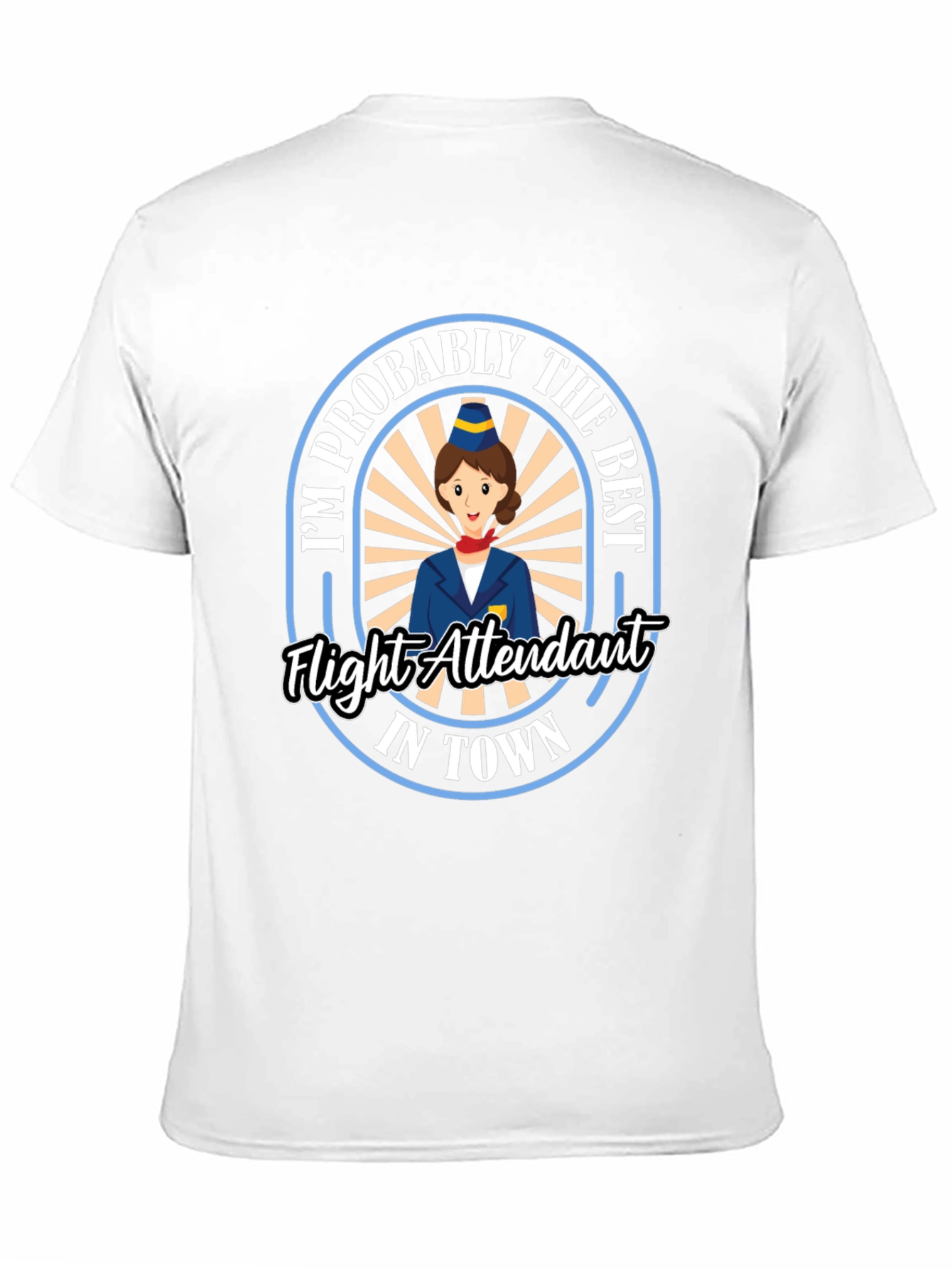 Black Best Flight Attendant T-Shirt view 11