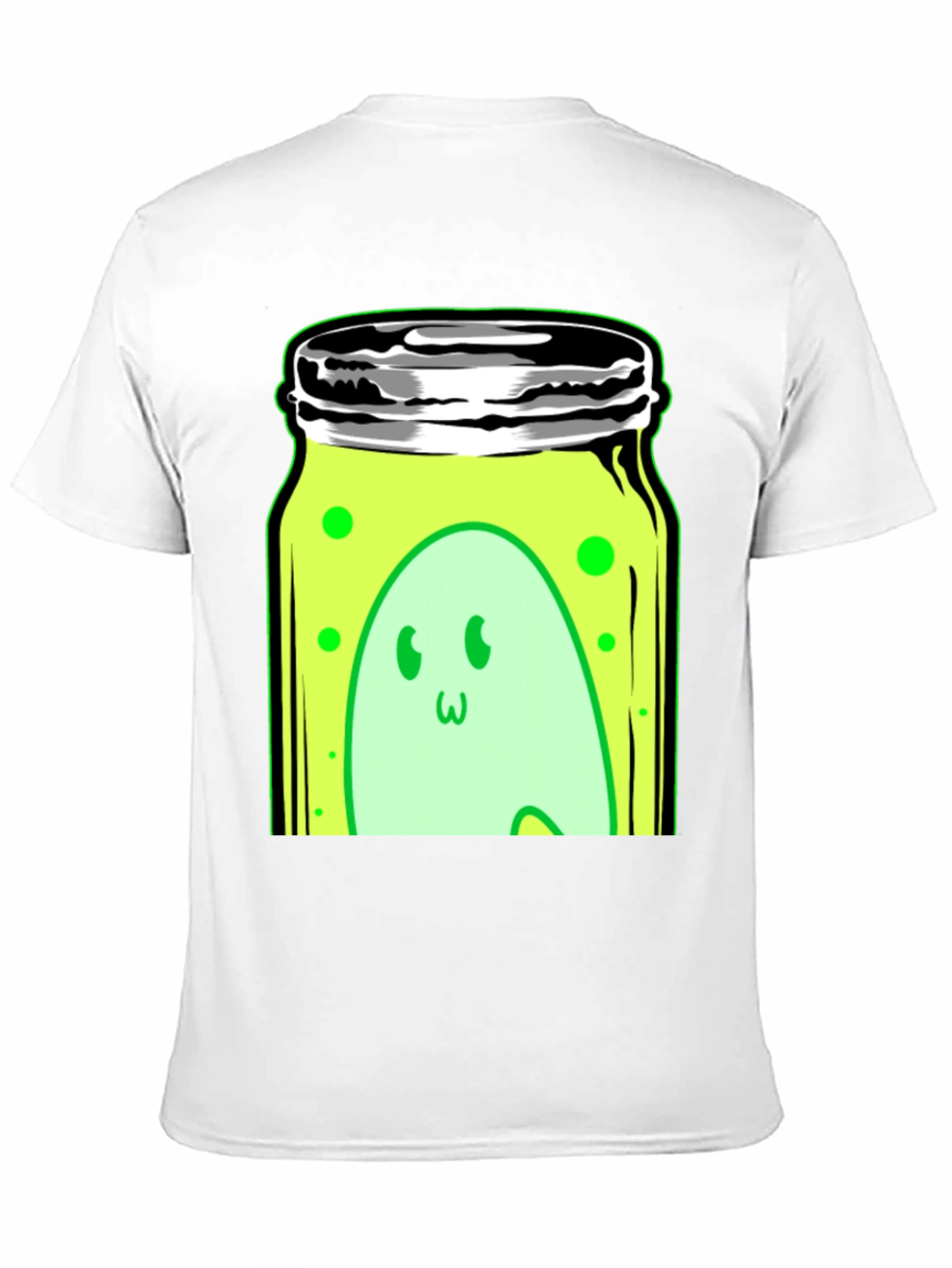 Black Ghost in a Jar Graphic Tee - Black Cotton Blend view 11