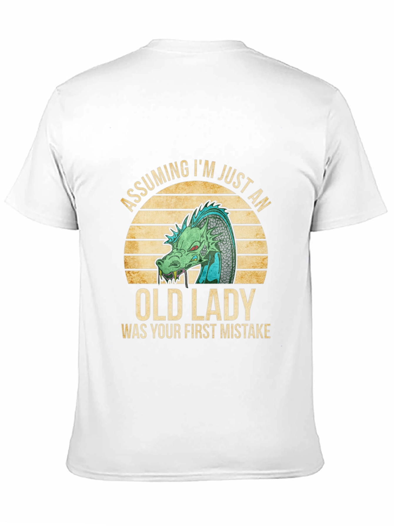 Black Assuming I'm Just an Old Lady Dragon T-Shirt view 11