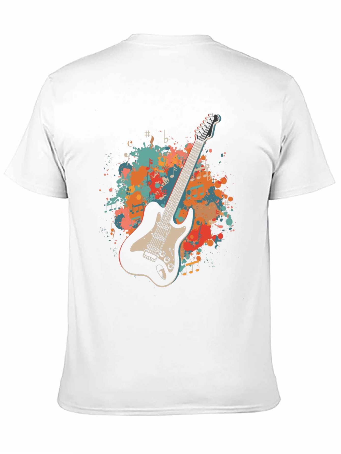 Black Guitar Graphic Tee - Music Lover's T-Shirt view 11