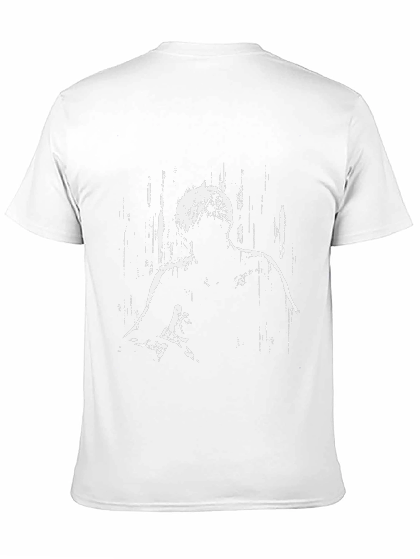 Black Abstract Figure Graphic Black T-Shirt view 11