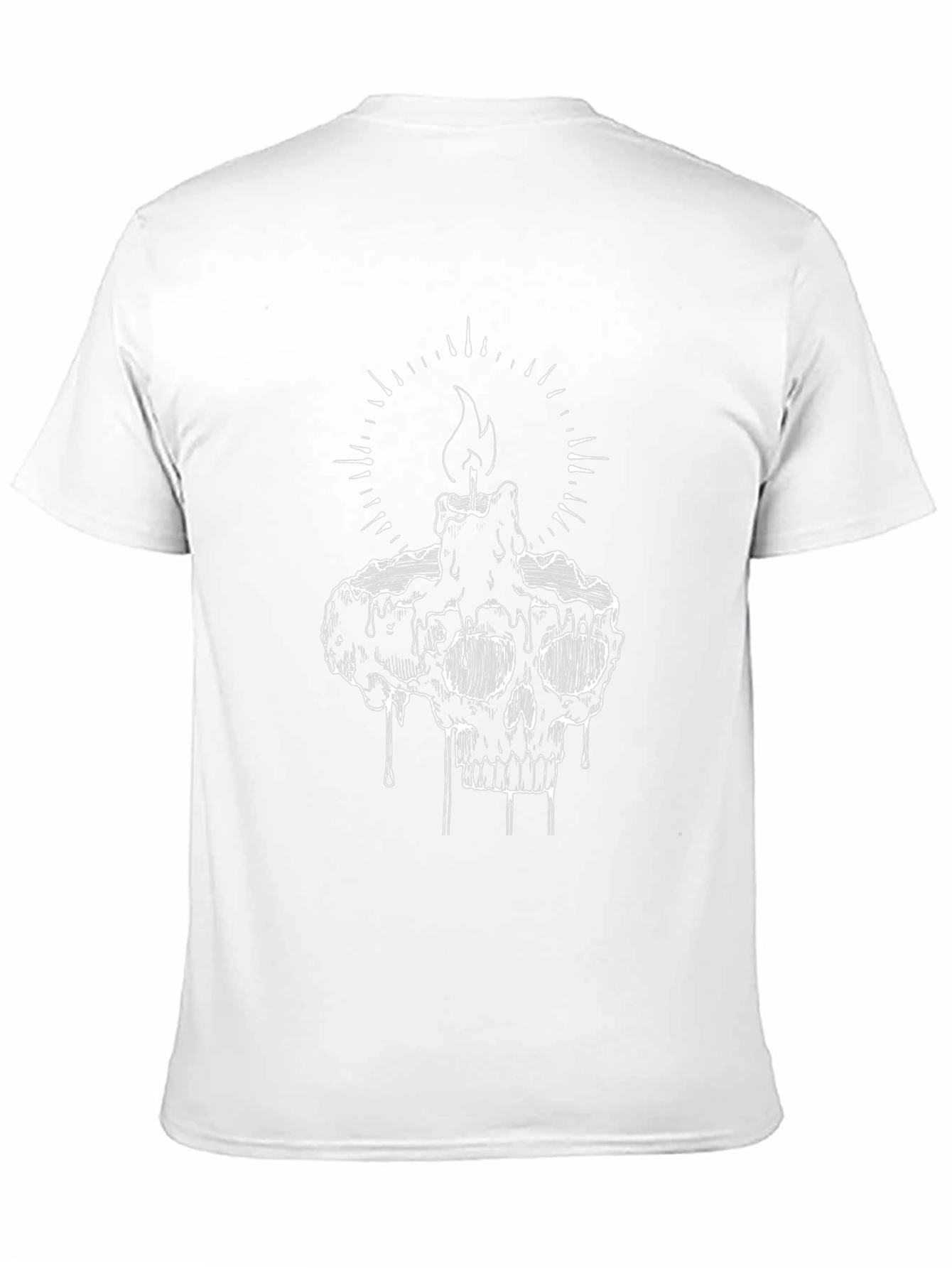 Black Skull Candle Graphic Tee - Black view 11