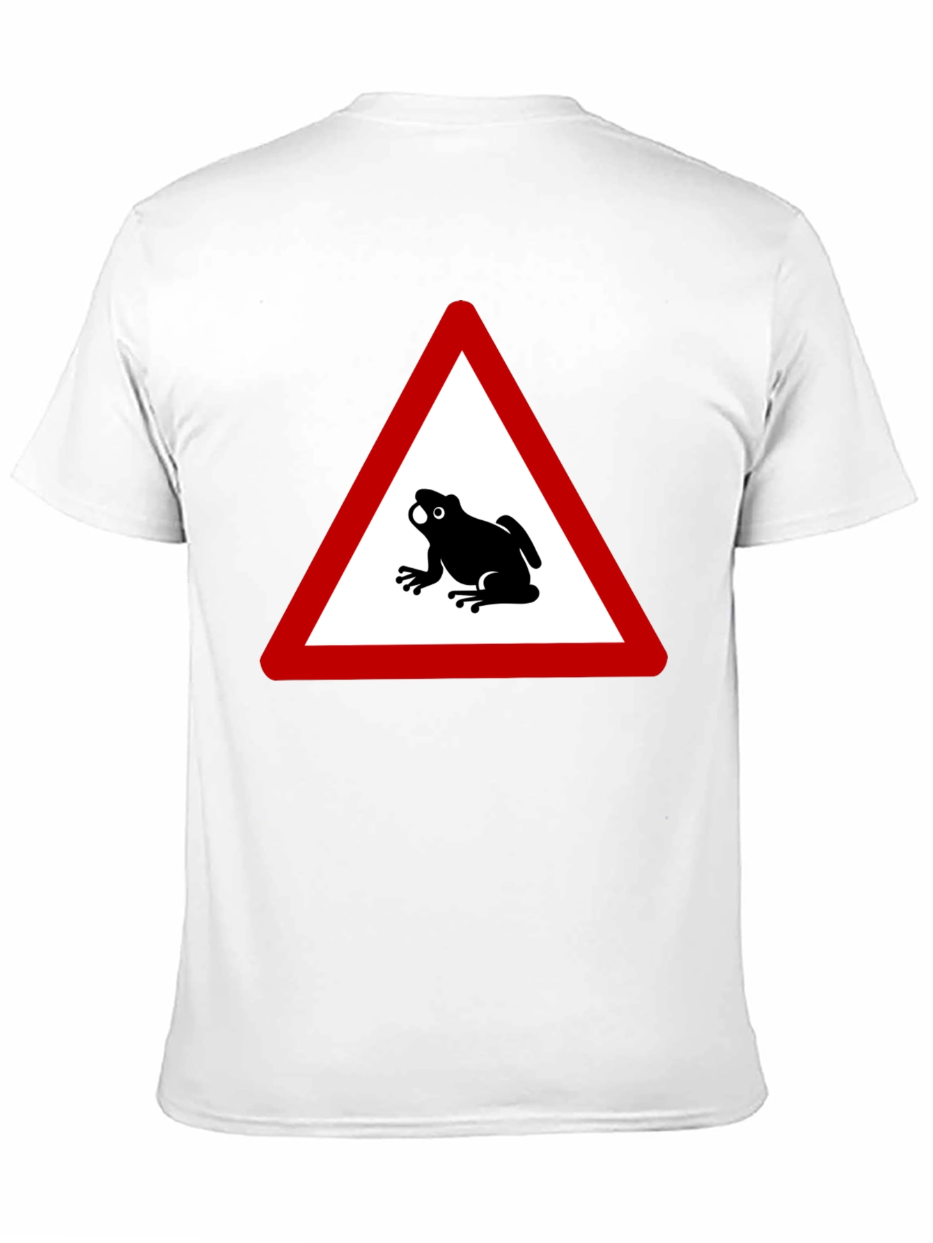 Black Frog Warning Sign Black T-Shirt view 11