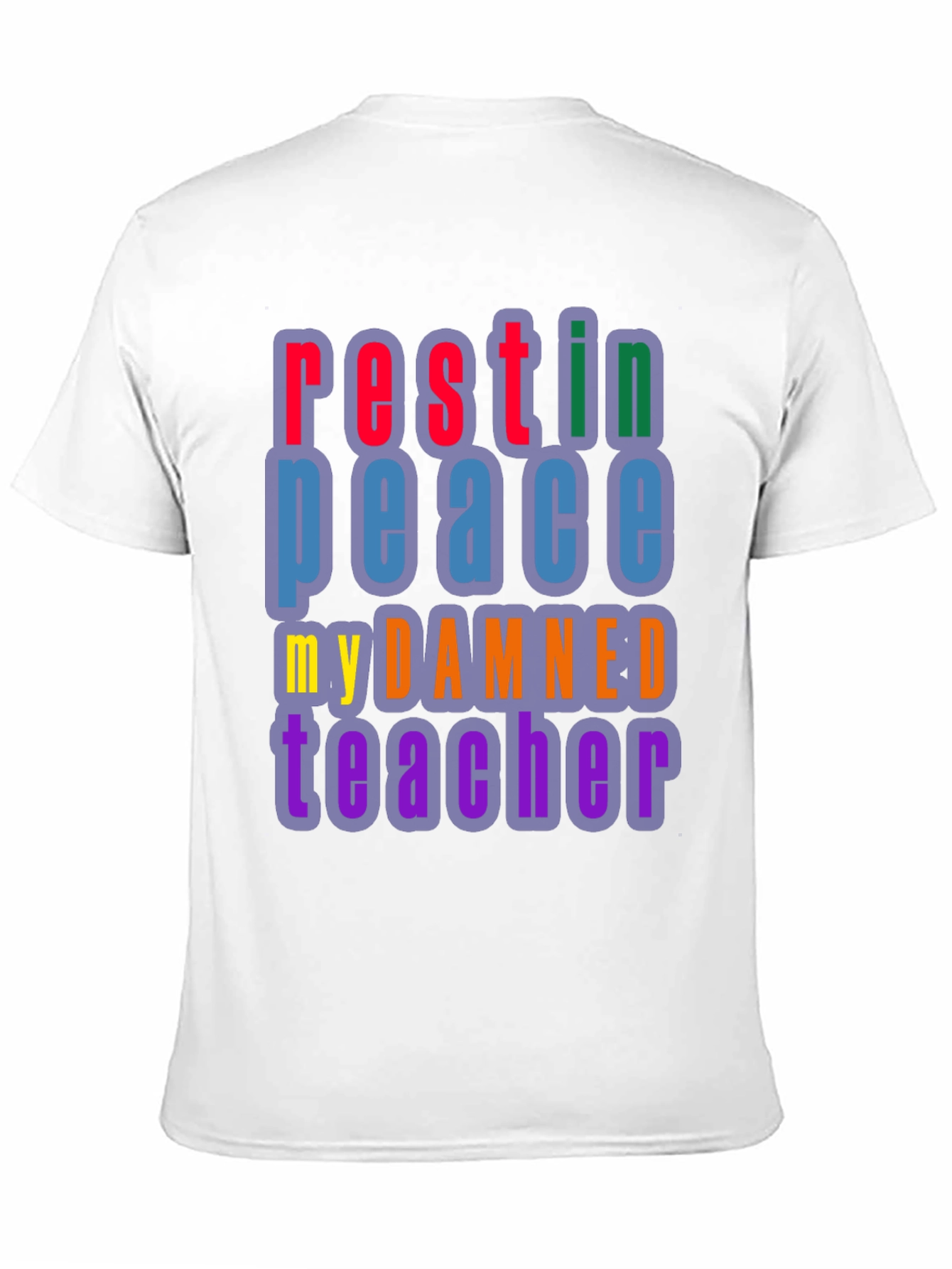 Black RIP My Damned Teacher Graphic Tee view 11