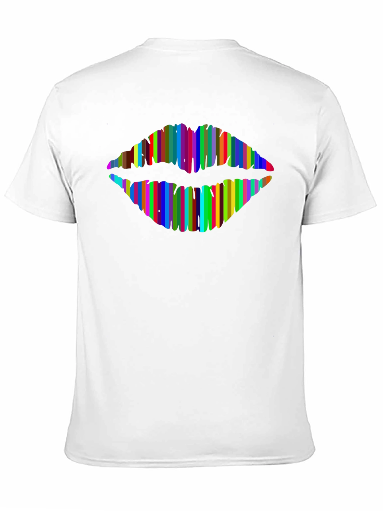 Black Rainbow Lips Graphic T-Shirt - Modern Style view 11