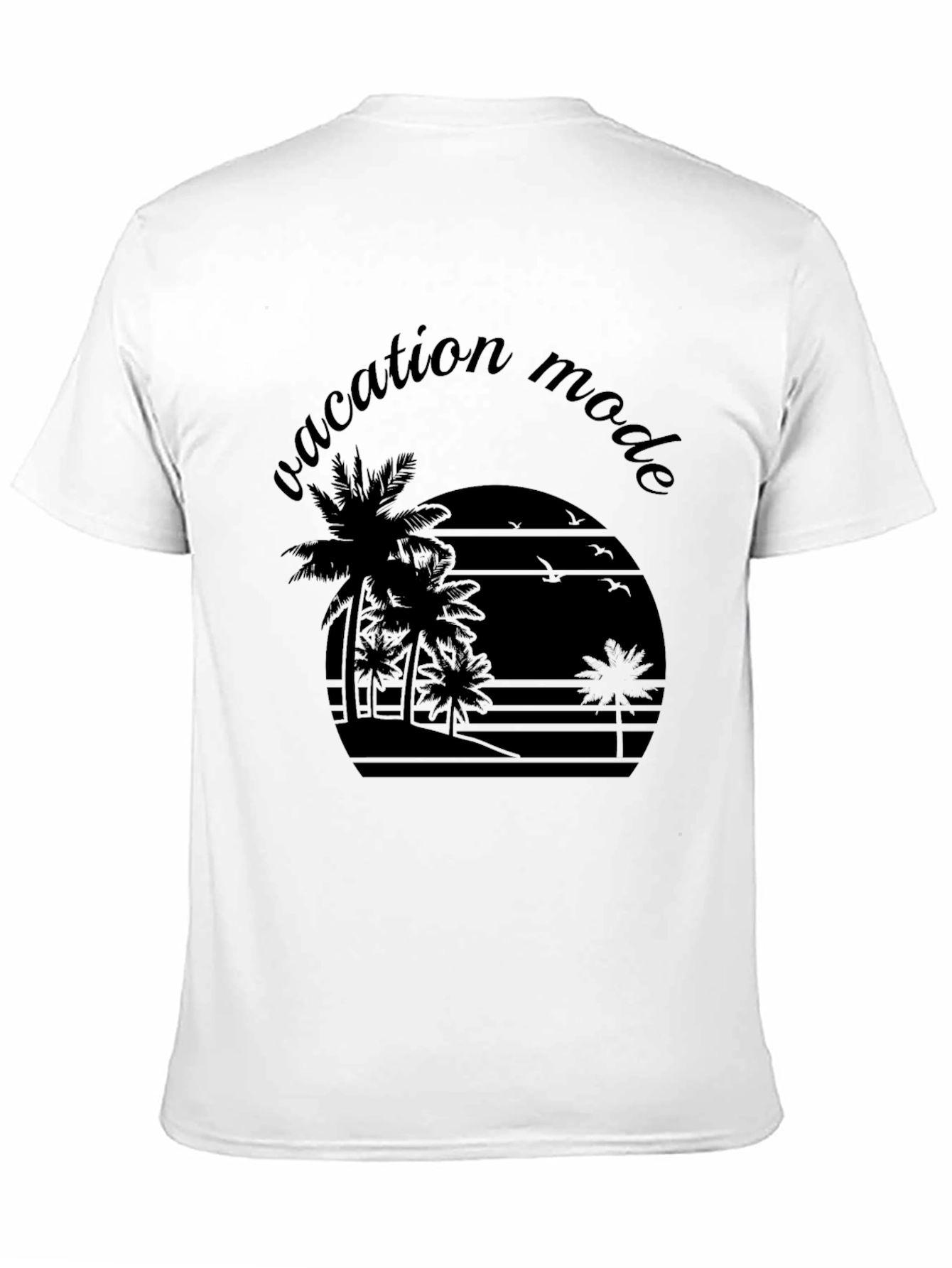 Black Vacation Mode T-Shirt - Palm Tree Graphic Tee view 11
