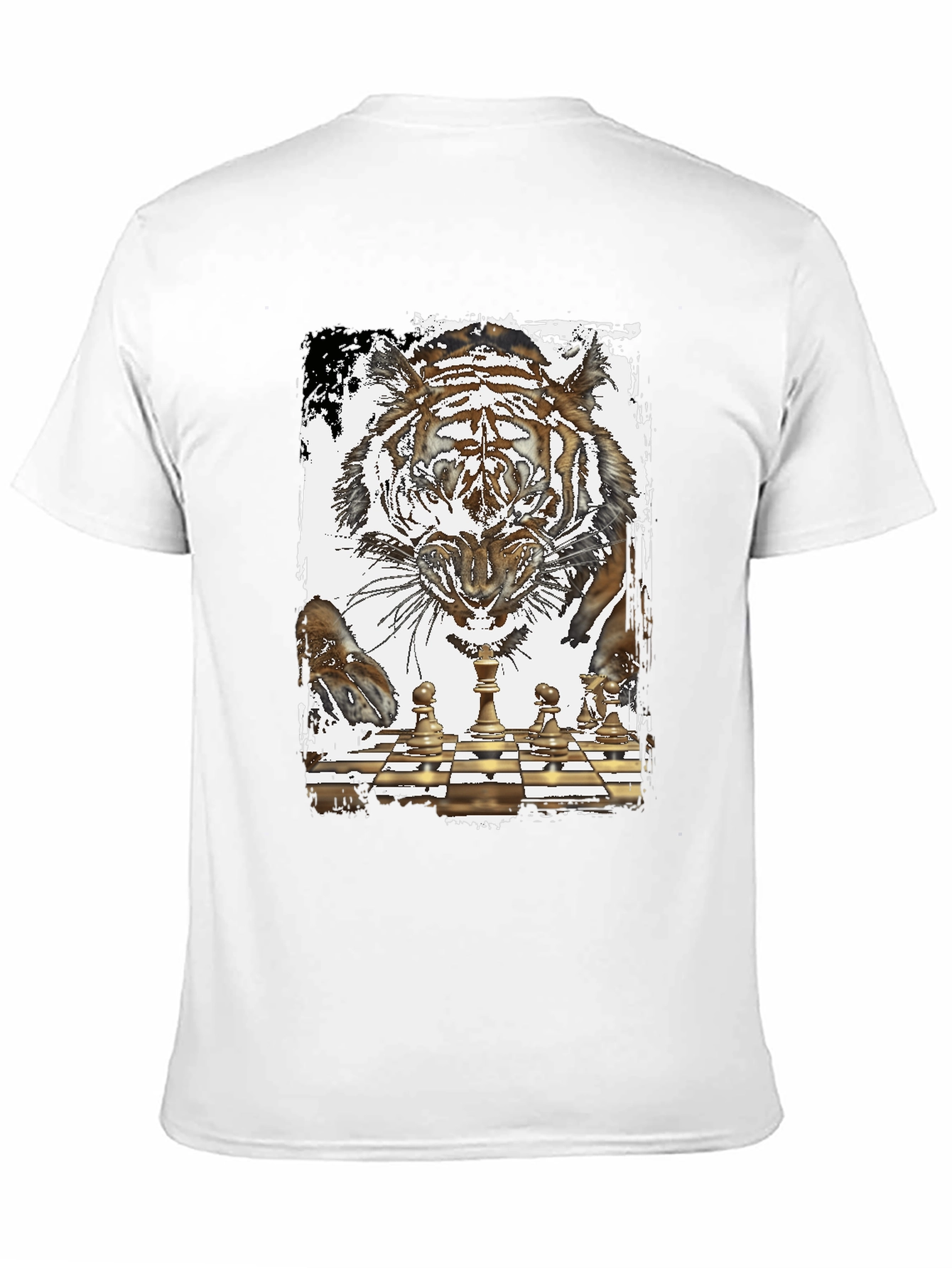 Black Tiger Chess Graphic T-Shirt view 11