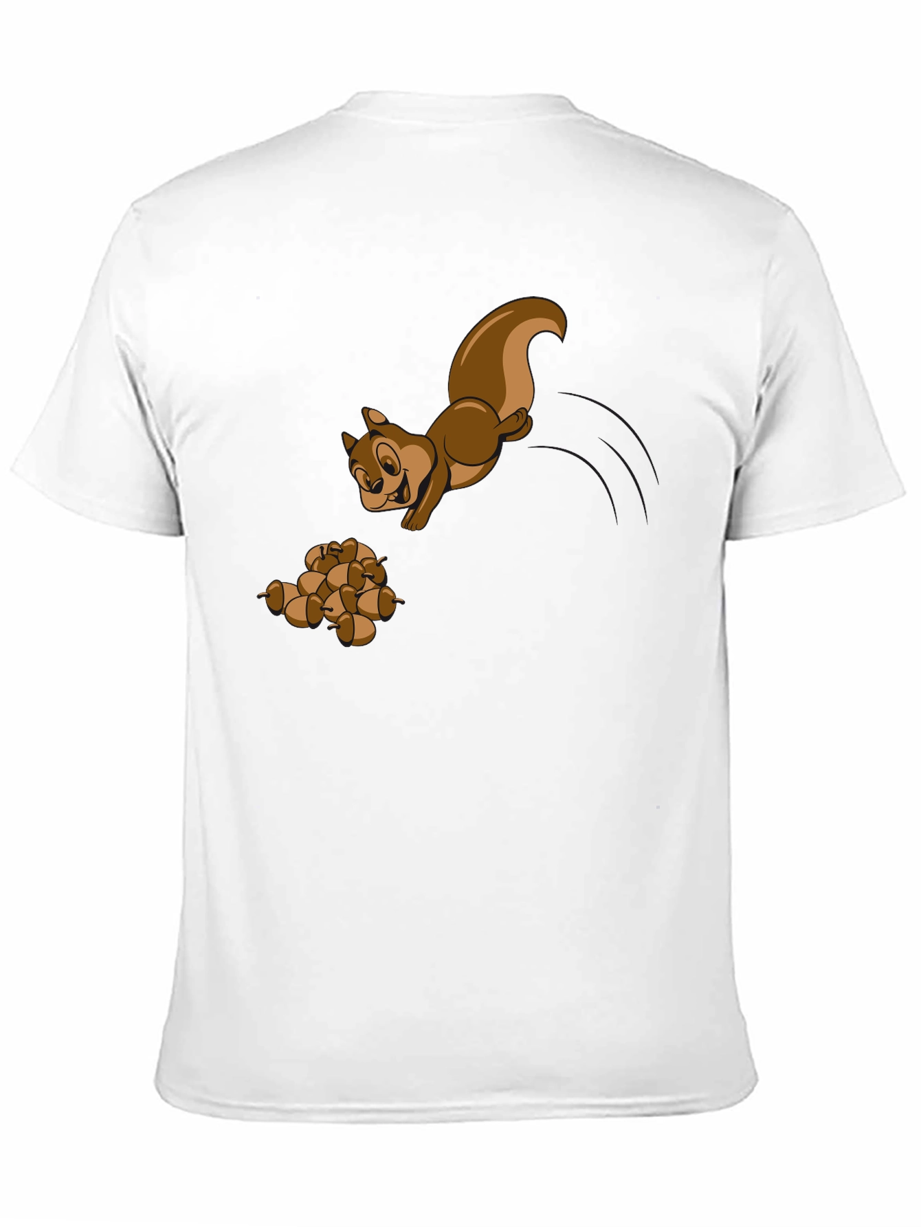 Black Squirrel and Acorns Graphic Tee - Black view 11