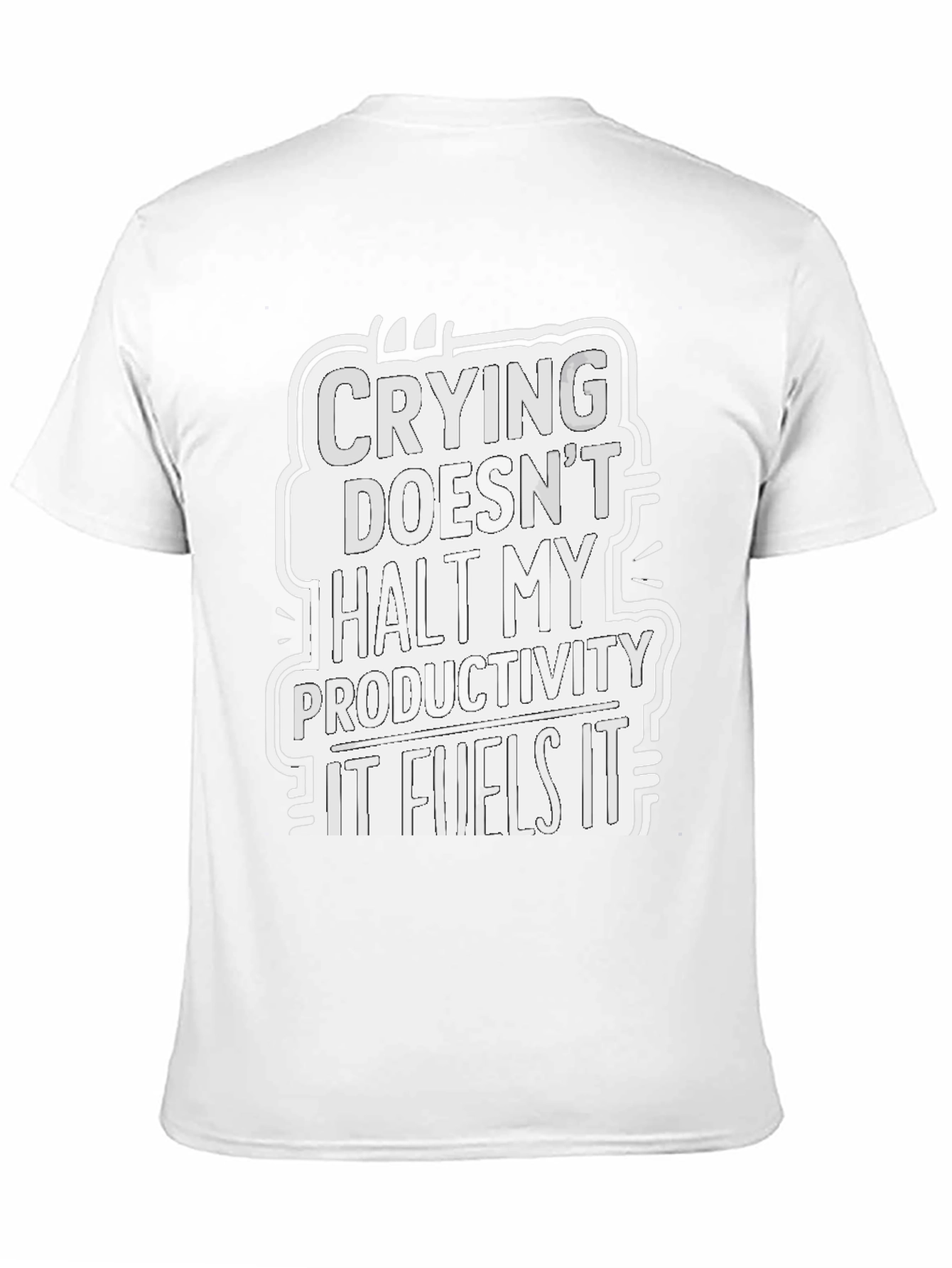 Black Crying Fuels Productivity Graphic Tee - Black view 11