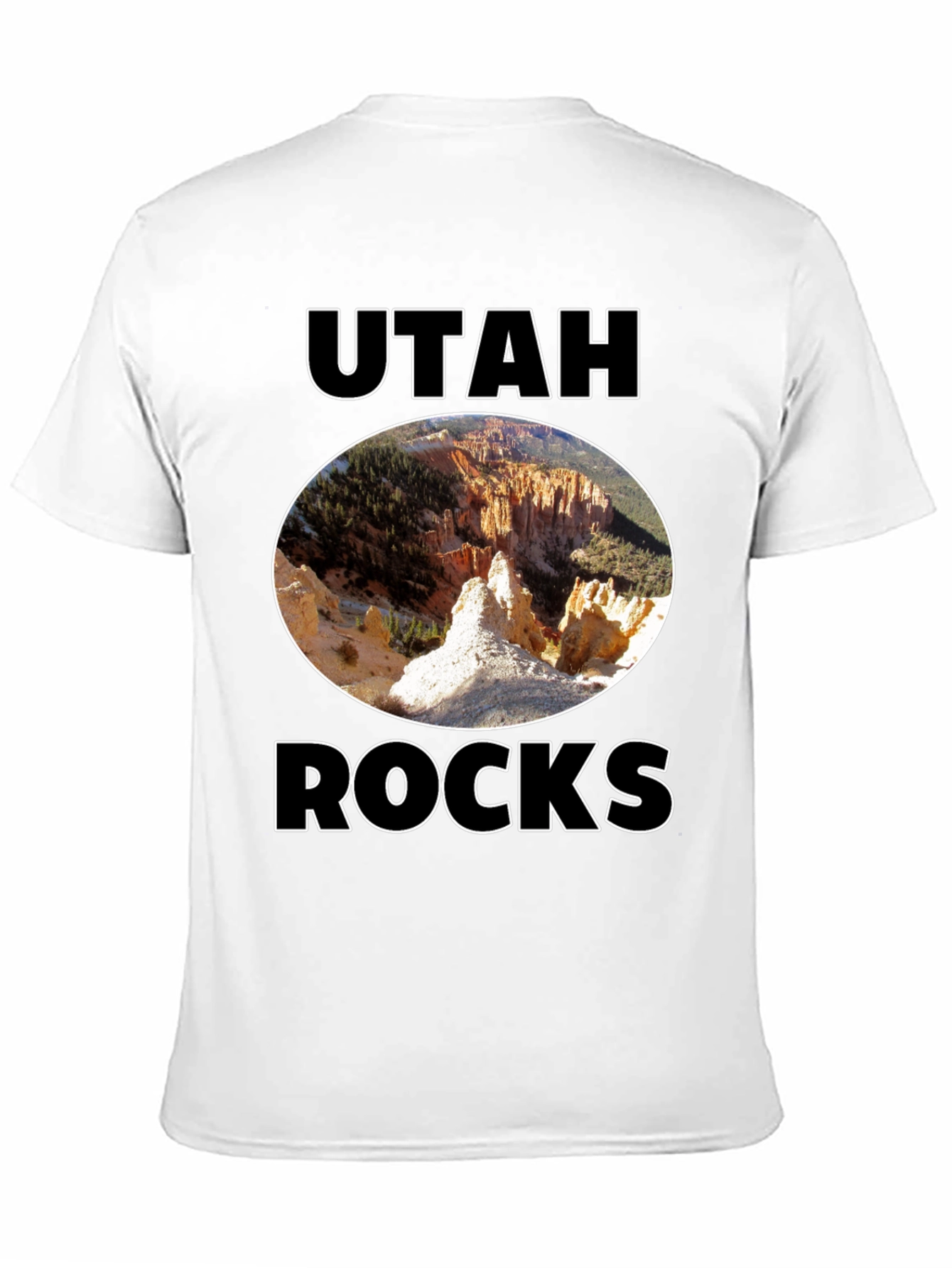 Black Utah Rocks T-Shirt - Black Cotton Graphic Tee view 11