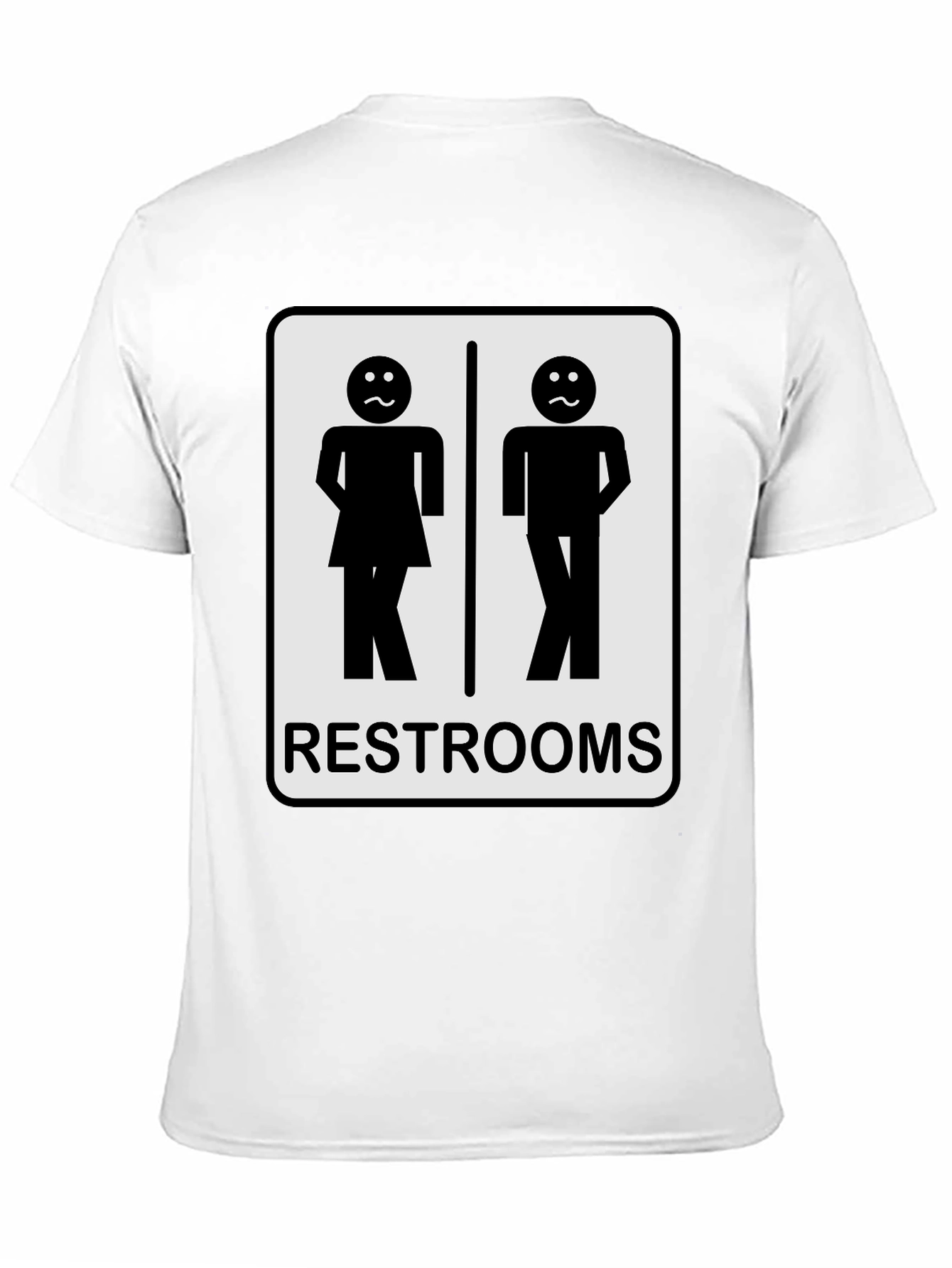 Black Funny Restroom T-Shirt view 11