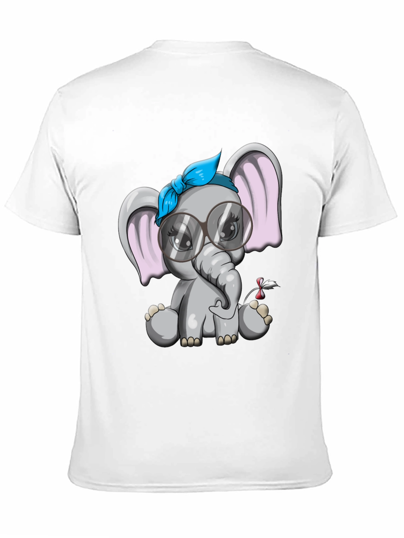 Black Cute Elephant Graphic Tee - Black view 11