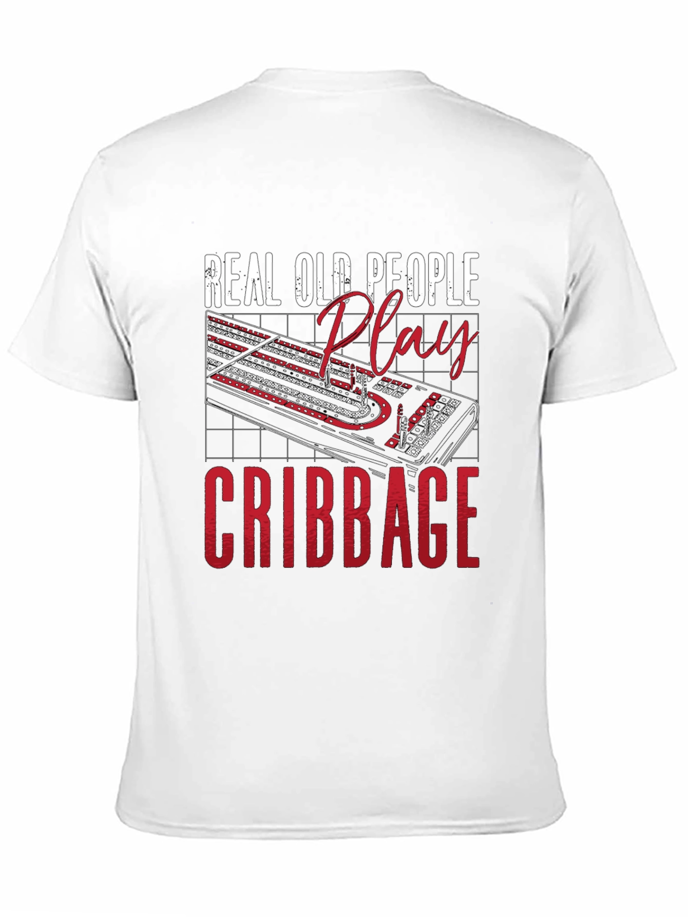 Black Real Old People Play Cribbage T-Shirt view 11
